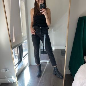 Grey Madewell High-Rise Slim Boyfriend Jean